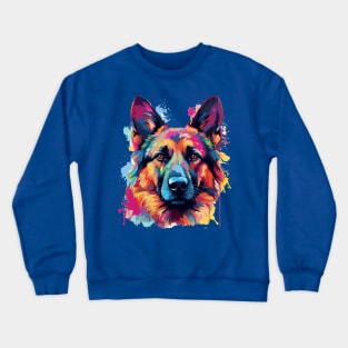 Watercolor German Shepherd Crewneck Sweatshirt